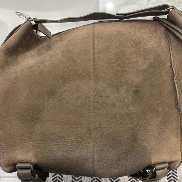 All Saints Leather Suede Handbag Backpack Hybrid Large with Woven Straps - Picture 11 of 12